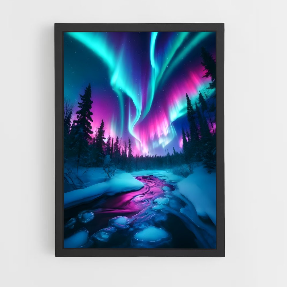 Poster Aurora boréale envoûtante – affiche Univers (vue 2)